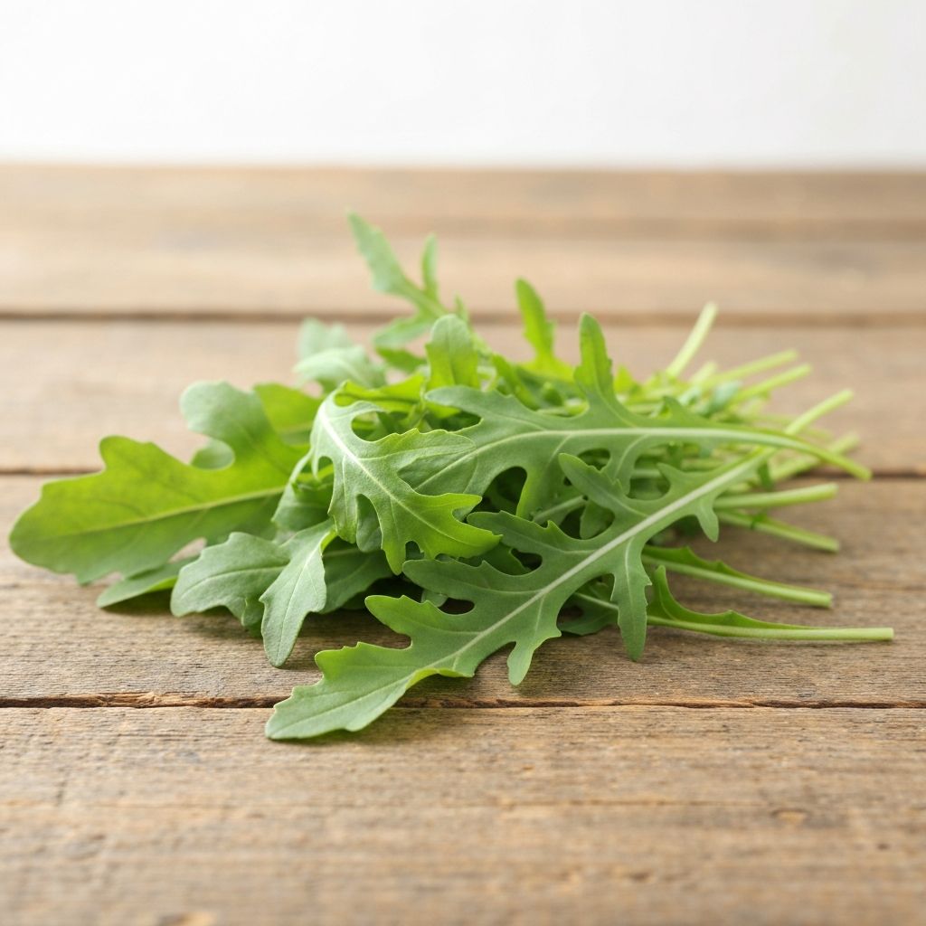 Fresh arugula greens